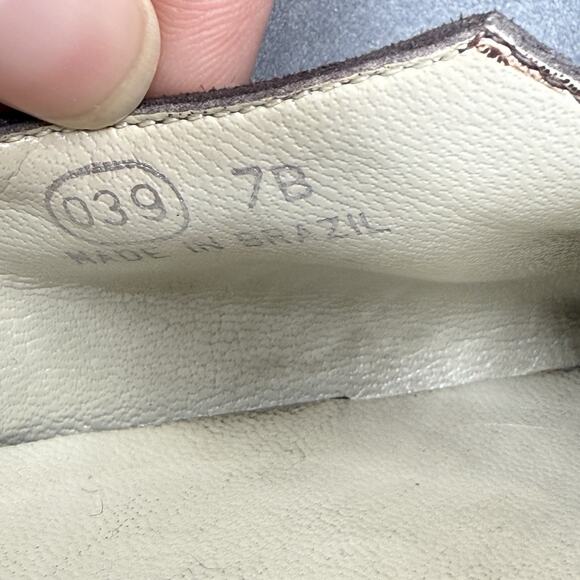 Talbots Vintage Brown Suede Kitten Heel Pointed Toe Mule Womens Size 7B - Picture 6 of 7